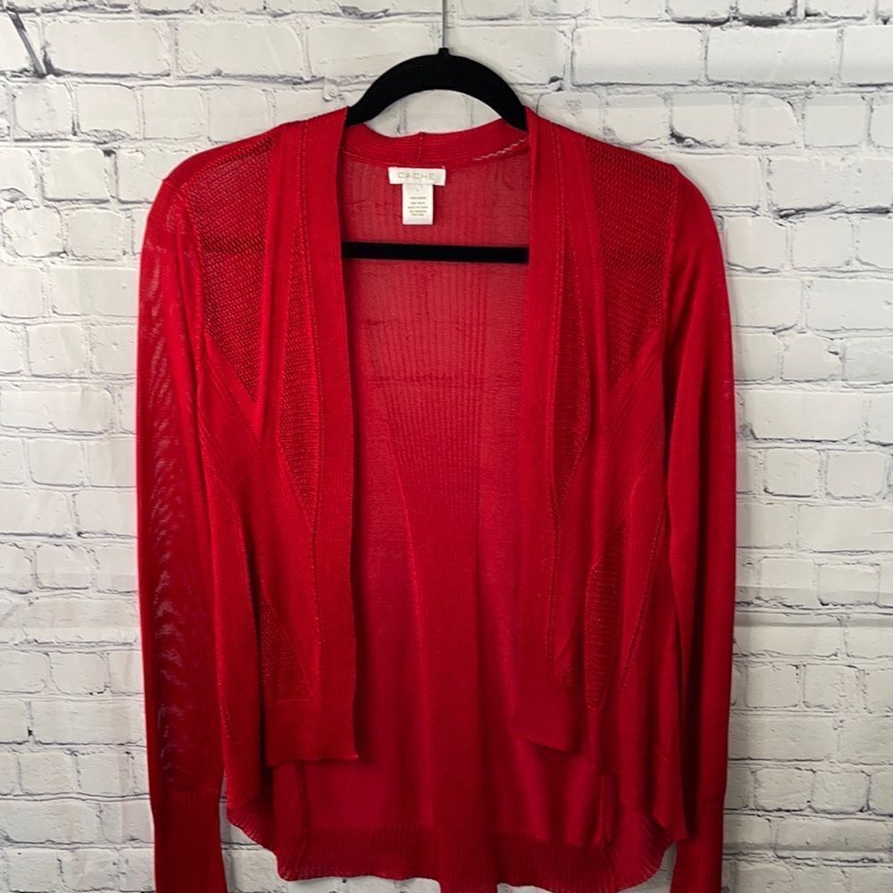 ✨ Cache Red Lightweight Cardigan - Size Small